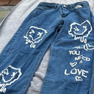 Custom denim jeans